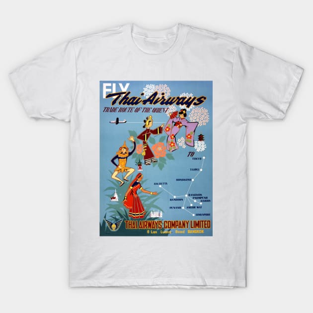 Vintage Travel Poster Thailand T-Shirt by vintagetreasure